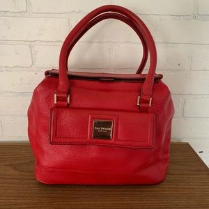 Isaac Mizrahi Red Leather Satchel